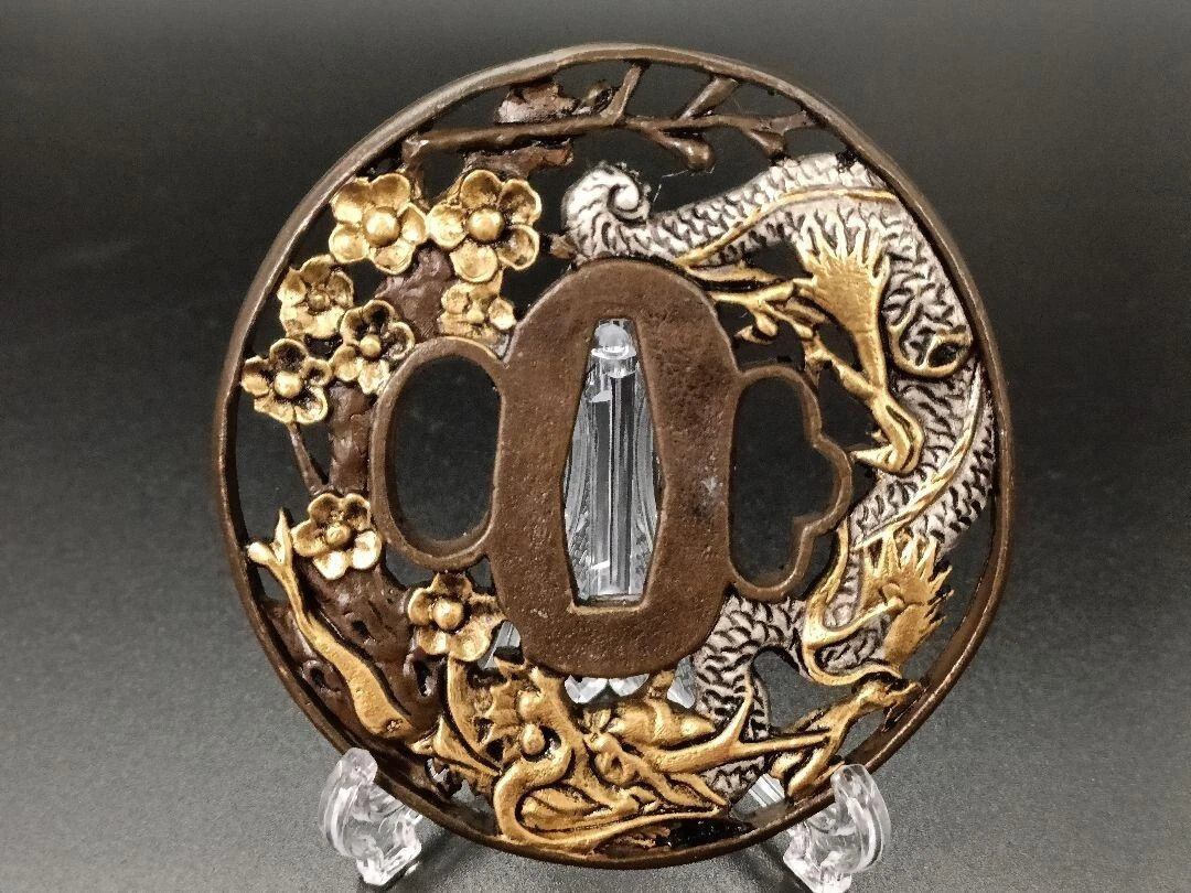 刀の鐔 銀900 刀の鐔 銀900 B 拵付刀 | 株式会社中野古銭