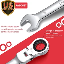 12-Piece Flex-Head Wrench Set, Ratcheting Combination Set, Metric 8-19Mm, 72-...