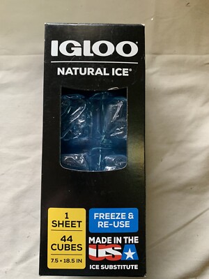 Pack IGLOO Natural Ice Freeze Reuse Box 44 Cubes 88
