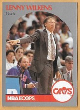 LENNY WILKENS CLEVELAND CAVALIERS #309 NBA HOOPS 1990-91