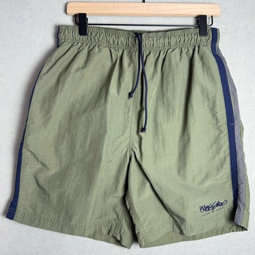 Pantalones Cortos de Natación Mossimo Vintage Para Hombre Verde Ejército Malla Talla M
