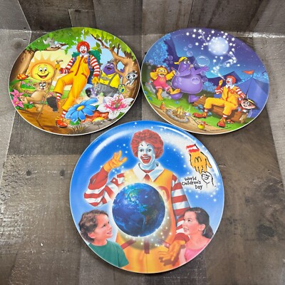 MCDONALDS PLATES PLASTIC Lot of 5 1993 2003 2004 Campfire, Hiking
