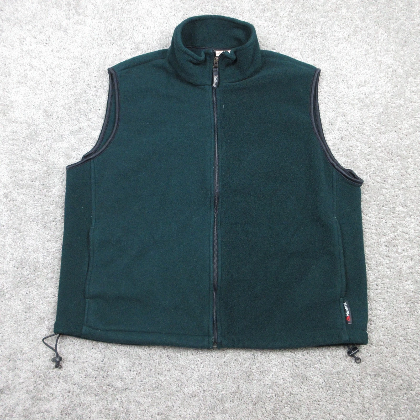 Woolrich Vest Mens Extra Large Green Polartec Fleece Zip Up Outerwear Outdoors