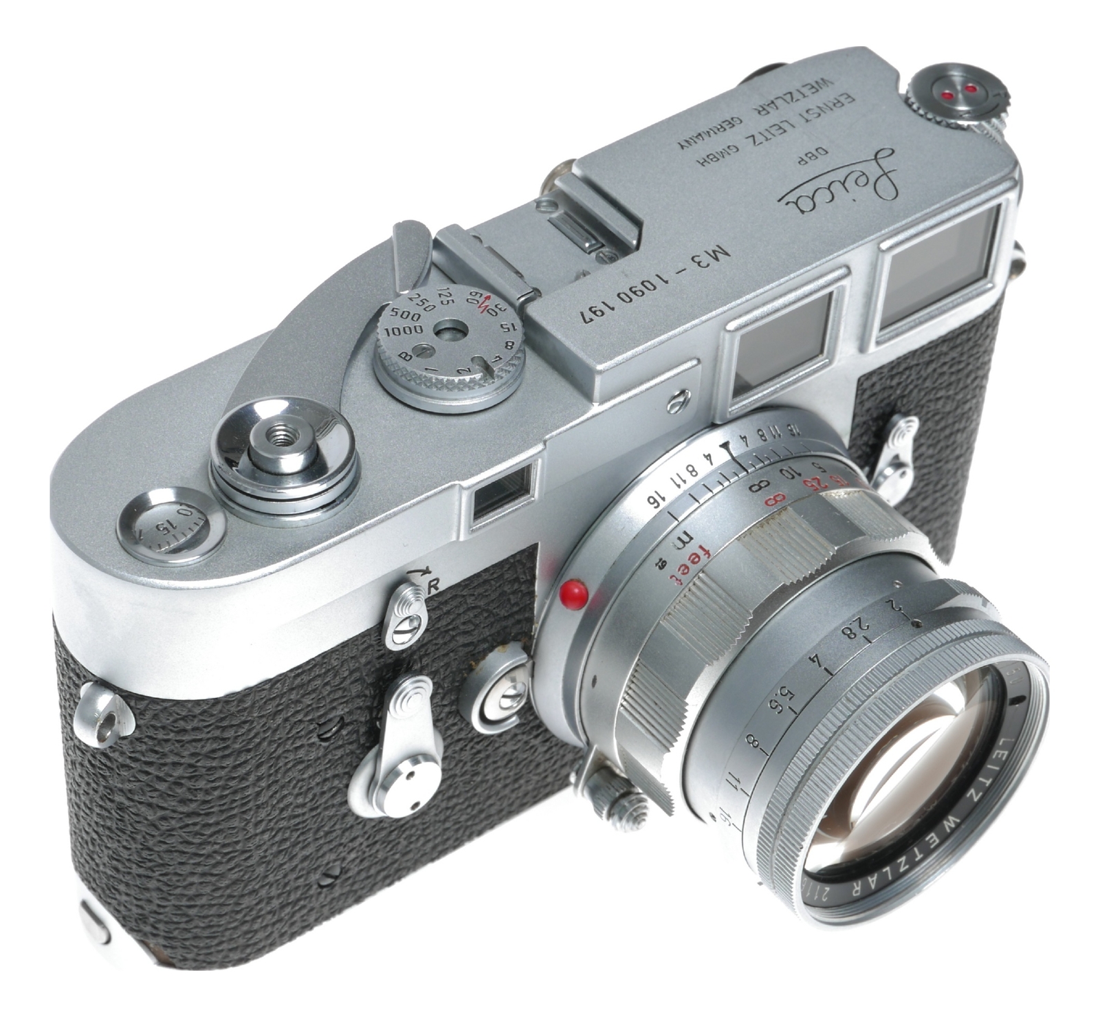 Leica M3 RF film camera Summicron 2/50mm vintage case filter caps box