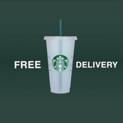 starbucks tasse mit strohhalm