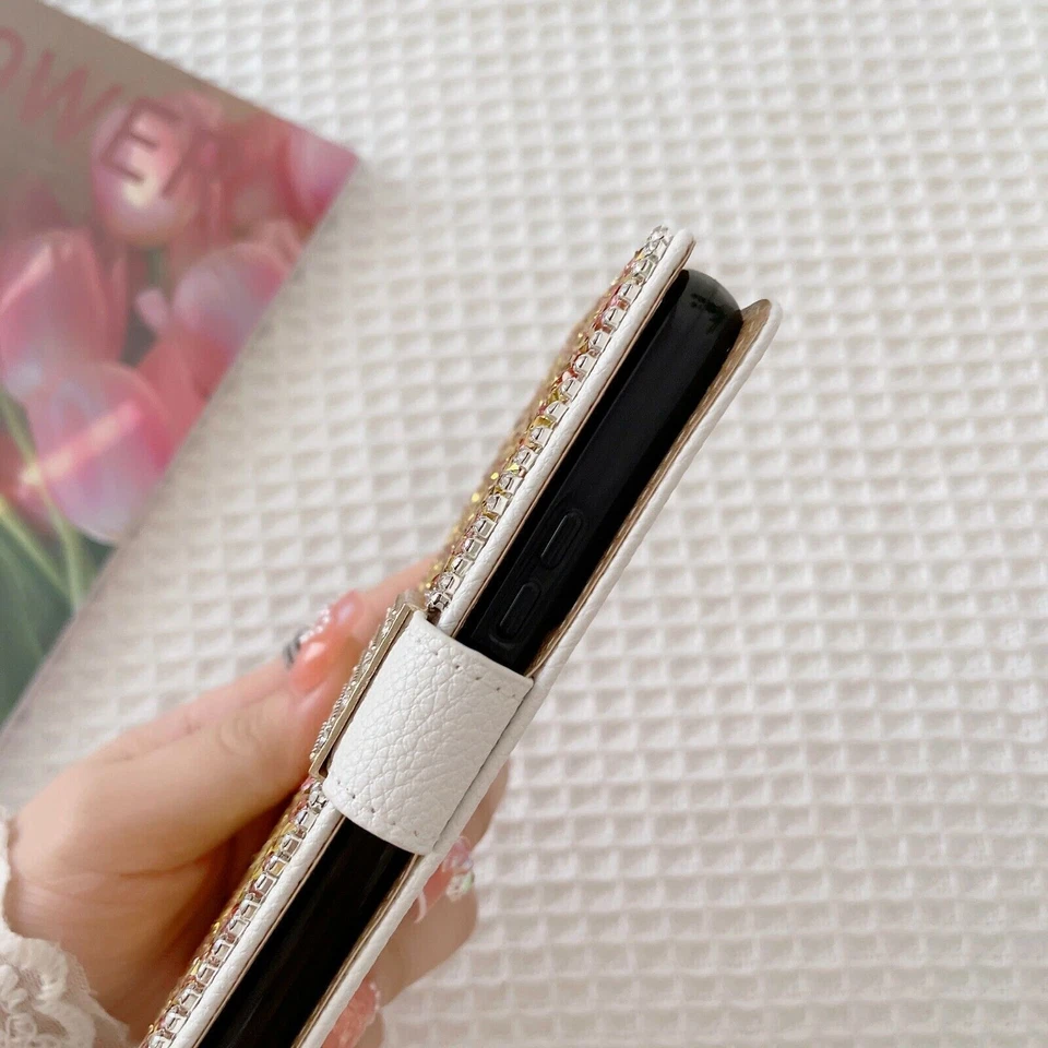 Flip Bling Glitter Wallet Phone Case For iPhone 16 15 14 13 12 11 Pro Max XR 7 8 - image 3 of 4