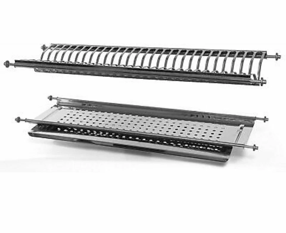 SCOLAPIATTI IN ACCIAIO INOX PER CASSA DA 80-90-100 CM - Immagine 2 di 2