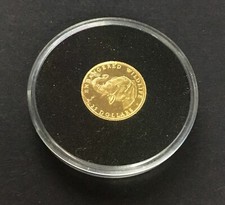 Cook Islands 25 Dollars 1990, 999 Gold 1.24g Proof, Elephant (S1-22 3427.65 per troy oz
