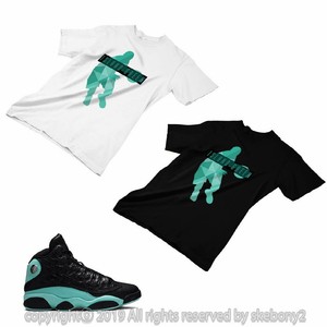 Air Jordan 13 Isla Verde Camiseta personalizada que empareja JD 13-14-12 |  eBay