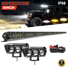 52 Inch Led Light Bar 4 Pods Wire Combo Kit For Jeep Wrangler Jk Tj Yj Cj 52 Inch Led Light Bar 4 Pods Wire Combo Kit For Jeep Wrangler Jk Tj Yj Cj