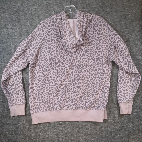 Buffalo David Bitton Womens Hoodie Sweatshirt Purple Leopard Print Fleece Sz S - Picture 5 of 7