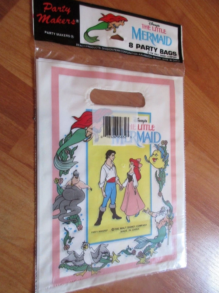 Lote de 4 suministros de fiesta de cumpleaños de Sirenita Playa Disney multicolor Nuevo de Lote Antiguo Foto 2 de 4