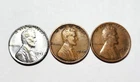 2 Wheat Pennies and a 1943 Steel Penny Lot FREE SHIPPING