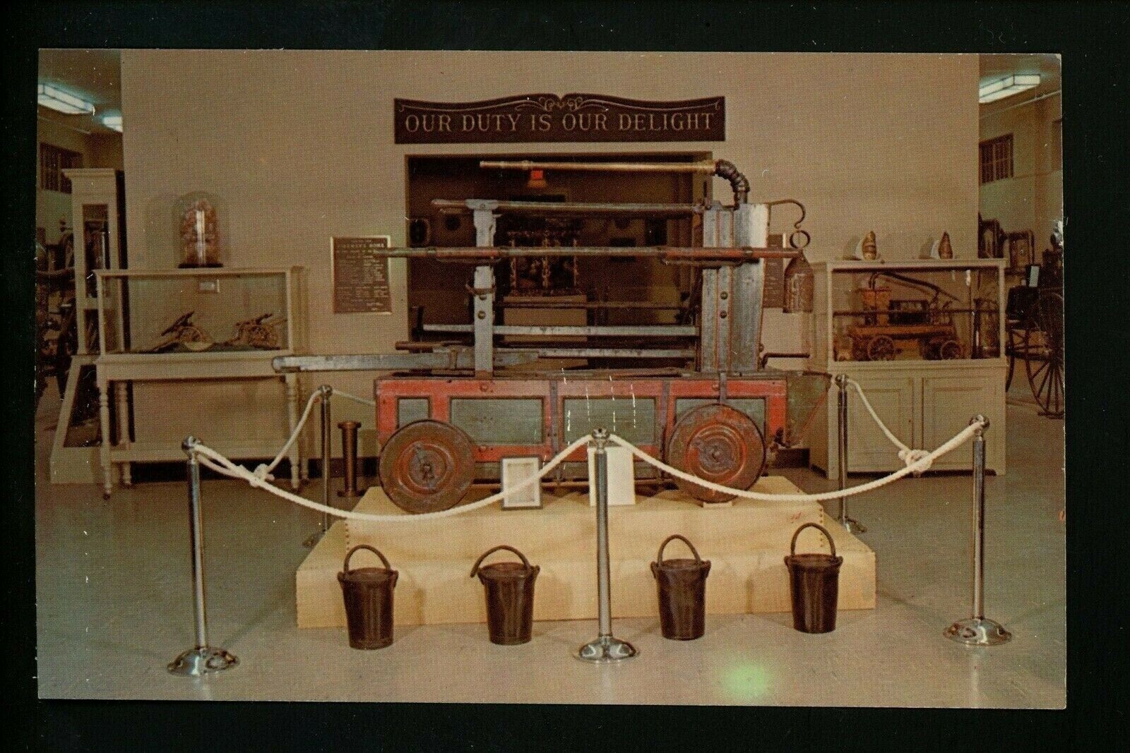 Firemen's Home postcard Hudson, New York NY Museum of Fire Fighting