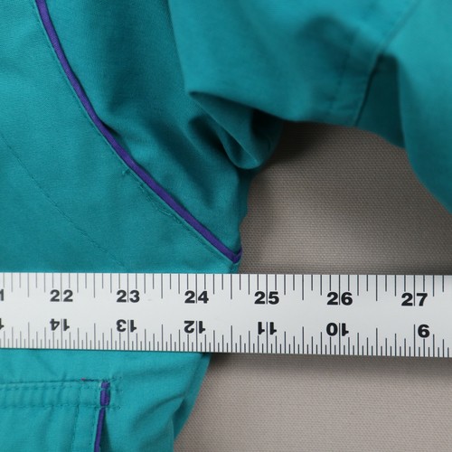 Vintage 90's IZZI Bomber Ski Jacket Blue Greeen Red Coat Womens XL (?) Retro - Picture 10 of 12