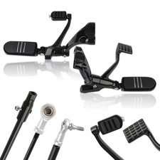 Black Forward Control Lever w/ Footpeg Bracket For Harley Sportster XL 2014-2022
