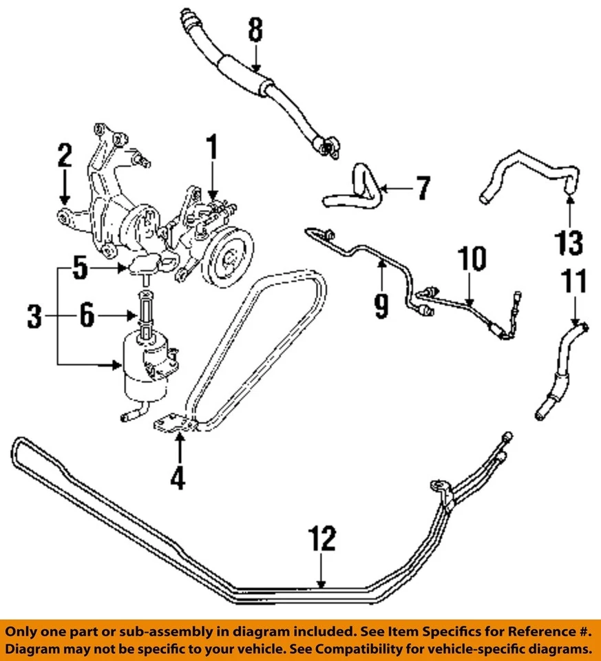 Used Power Steering Pump fits: 1995 Mitsubishi 3000gt front FWD DOHC Grade A - Image 3 of 4