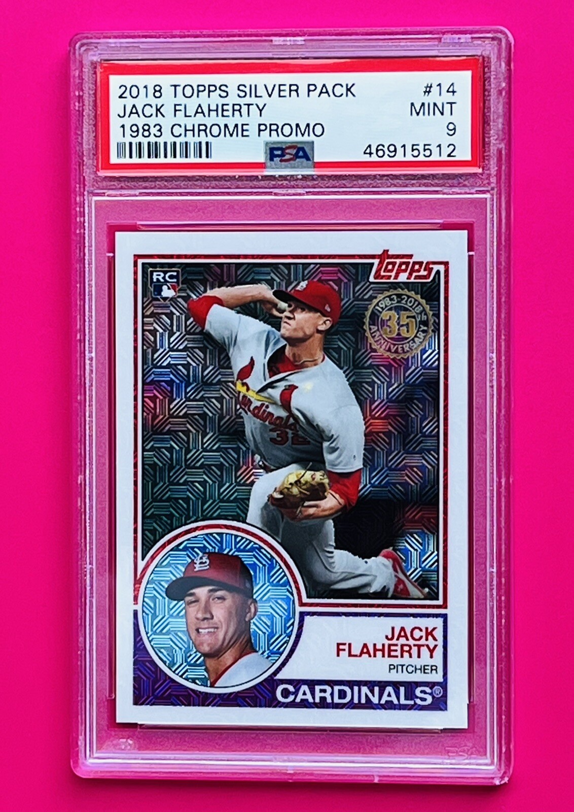Jack Flaherty #14 Baseball Cards 2018 Topps Silver Pack 1983 Chrome Promo trading card — raw and PSA graded price guide
