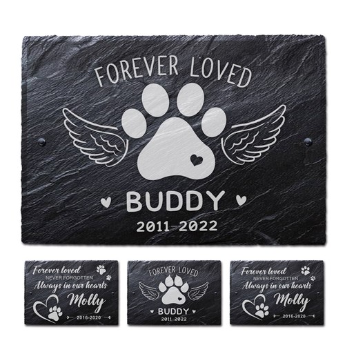 Personalised Pet Memorial Plaque Grave Marker Outdoor Dog Cat Pet Memorial Sign - Picture 6 of 10
