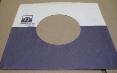 Company Sleeve 45 PRIVATE STOCK - White w/ Black Bottom Half (1974-1977)