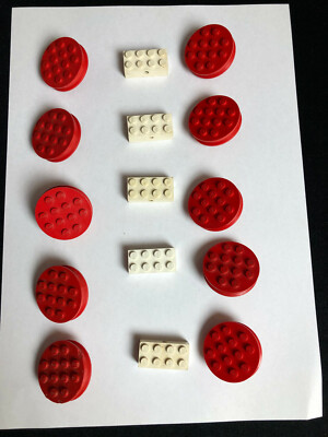 Lego 10xReifen groß  Felge rot 715 12 Studs 7049a Halter 