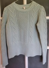 GAP Womens Cable Knit Sweater Crew Neck Size Medium Comfy Cozy Warm Fall 2014