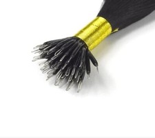 NANO TIP Qualität REMY HAIR EXTENSIONS - TRAININGSHAAR - 14 Zoll (25 Strähnen)