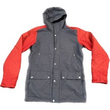 Burton DryRide The White Collection Orange Gray Mens Medium Full Zip Jacket