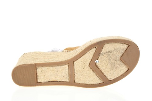 Marc Fisher 250203 Womens Annie Espadrille Wedge Sandals Tan Size 10 Medium - 第 5/5 張圖片