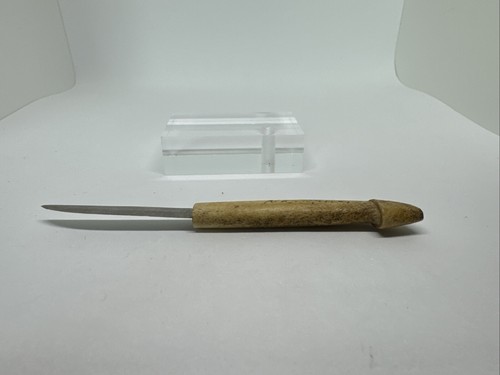 Vintage Finnish Puukko Nordic Reindeer Antler Handle Sami Knife & Fur Sheath - Picture 10 of 13