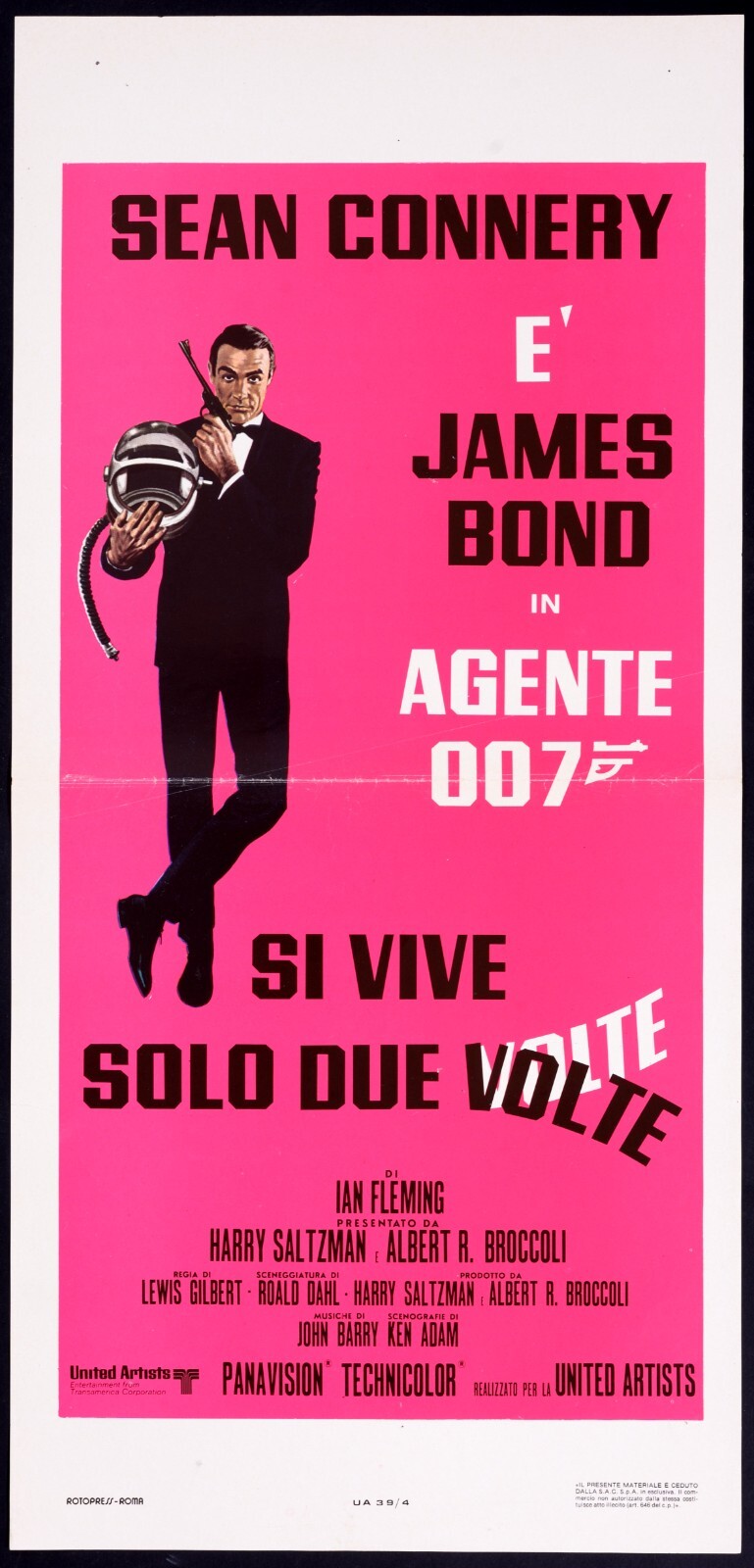 Locandina originale film Agente 007 - Si vive solo due volte (1967) - Regia di Lewis Gilbert