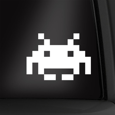 20 Point Space Invader 5 3/4 Inch Vinyl Decals Arcade Sticker Multiple Colors!