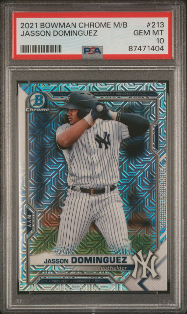 2021 BOWMAN CHROME MEGA BOX 213 JASSON DOMINGUEZ - PSA 10
