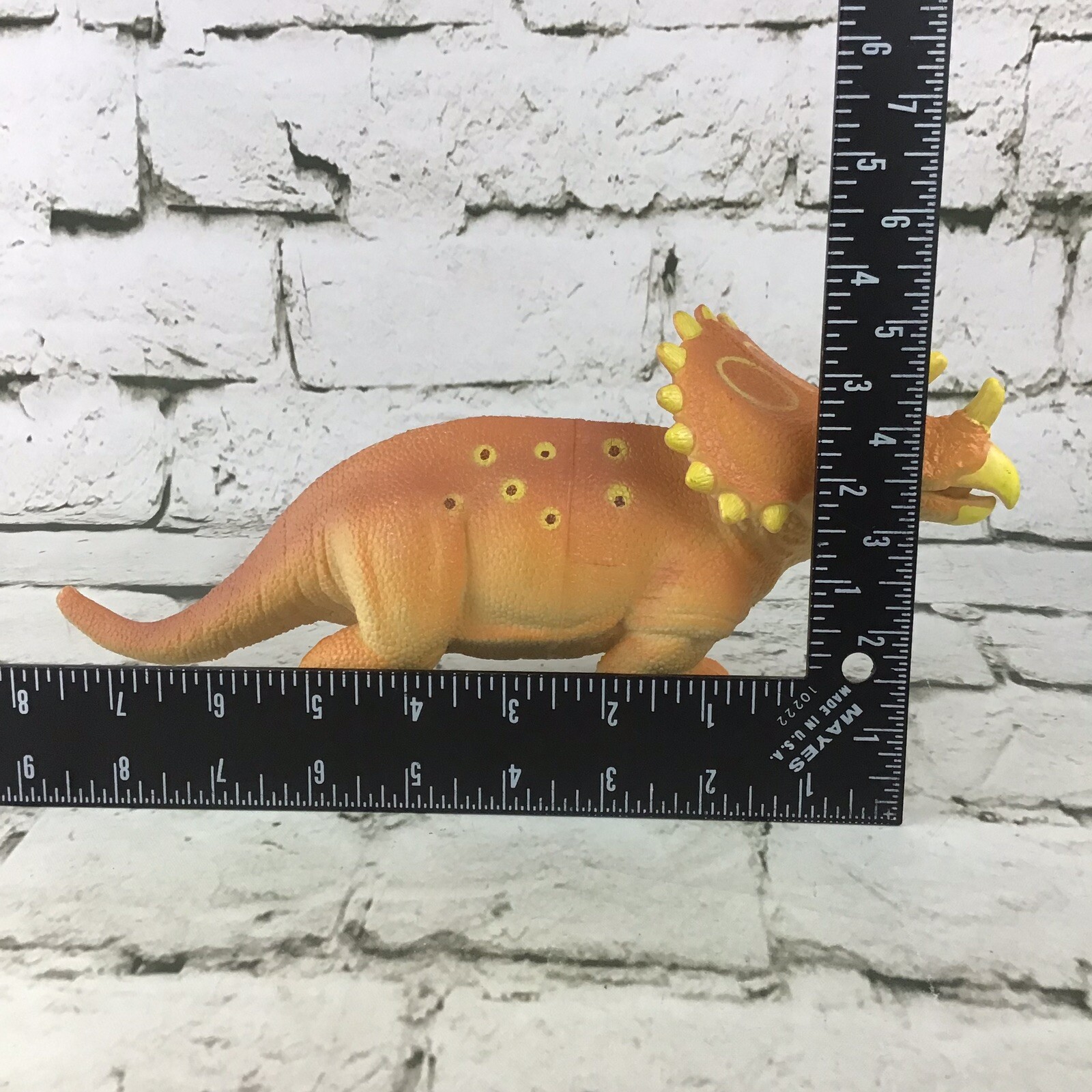 Learning Resources Dinosaur Figure Orange Triceratops Jurassic Animal Toy