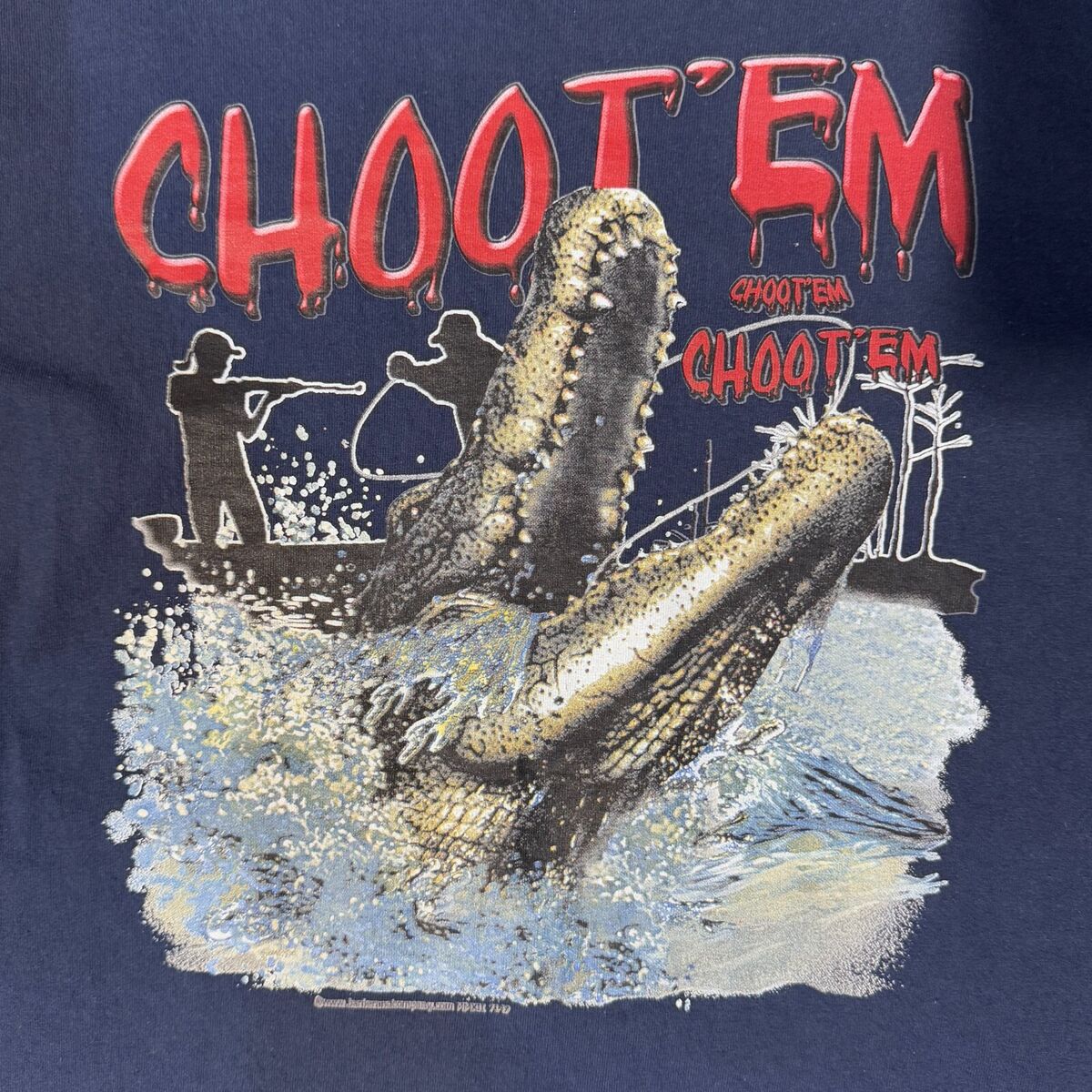 Swamp People Alligator Hunting Troy Landry Choot' Em Y2K Long Sleeve Tshirt  L