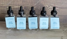bath and body works fresh cotton wallflowers home fragrance refills x5