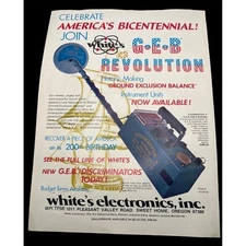 Coinmaster V Metal Detector Vtg Print Ad 70s Whites Electronics Sweet Home OR