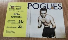 The POGUES Ticket Original 1989 Koln Germany Peace And Love Tour one only