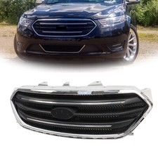 For Ford Taurus 2013-2019 Front Upper Grille Assembly Matte Black Wchrome Grill