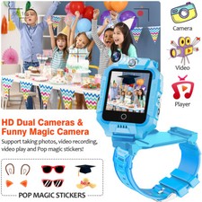 4G Kids Smart Watch Dual Camera 360  Rotating WIFI GPS SOS Anti Lost Kids Gifts