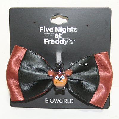 Five Nights At Freddy's Freddy Costume Cosplay Hair Bow w/ 3D Fazbear Charm NWT
