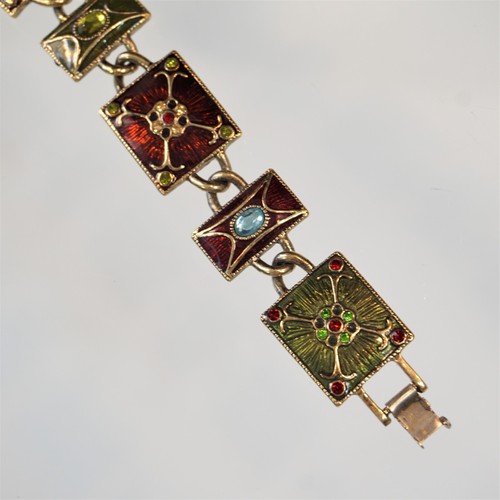 VNT Broken Liz Claiborne Bracelet Enamel Cabochons Parts Repairs Jewelry Making