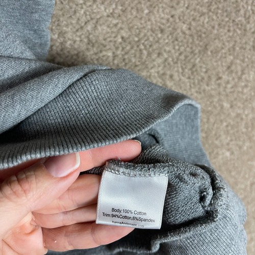 Hanna Andersson Sloth Sweatshirt Girls 140 10 Gray Short Sleeve Terry Crewneck - Picture 6 of 7