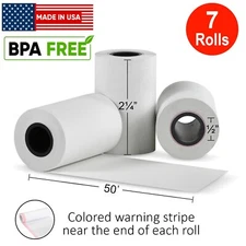 AMZER Thermal Receipt Paper Rolls, 2 1/4" X 50' , 7 Rolls