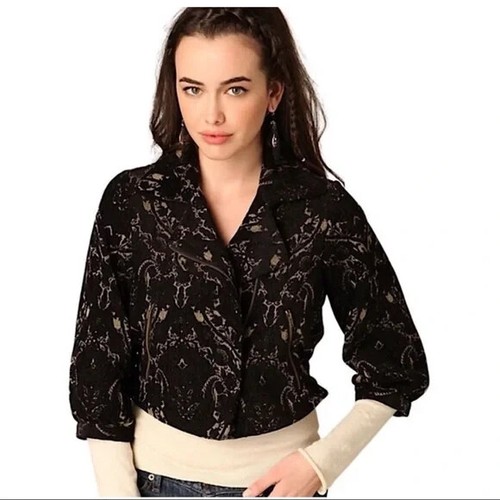 Mystic Brocade Cropped Jacket Size 