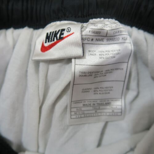 Vintage Nike Pants Boys Medium 10/12 Black Track Pull On Ankle Zip 90s Y2K Youth - Picture 3 of 12