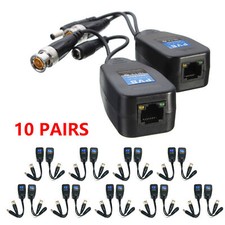 10 Pairs HD-CVI TVI AHD CVBS Passive Video Balun RJ45 Transceiver Connector lFtx