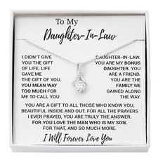 To My Daughter-In-Law Necklace, Gift For Daughter In Law, Daughter In Law Gift