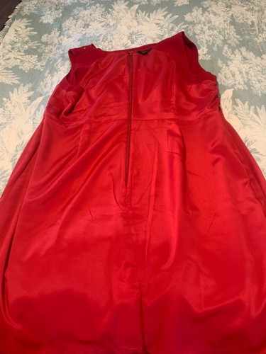 J crew Cowl Neck Sheath in Red 365 Wool Crepe Sleeveless Dress Size 20 - Picture 7 of 8