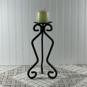 Details About 13 1 2 Tall Black Wrought Iron Single Pillar Candle Holder Up To 4 Candle